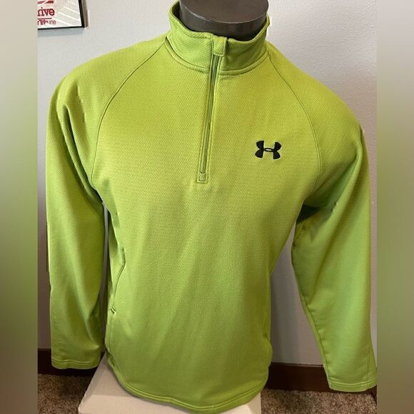 Under Armour Mens Medium Green Half ZIP Pullover - Picture 1 of 7